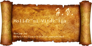 Hollósi Vitália névjegykártya